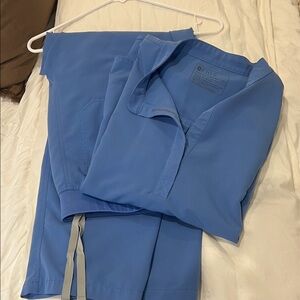 Figs Women's Blue Scrub Pants and Top